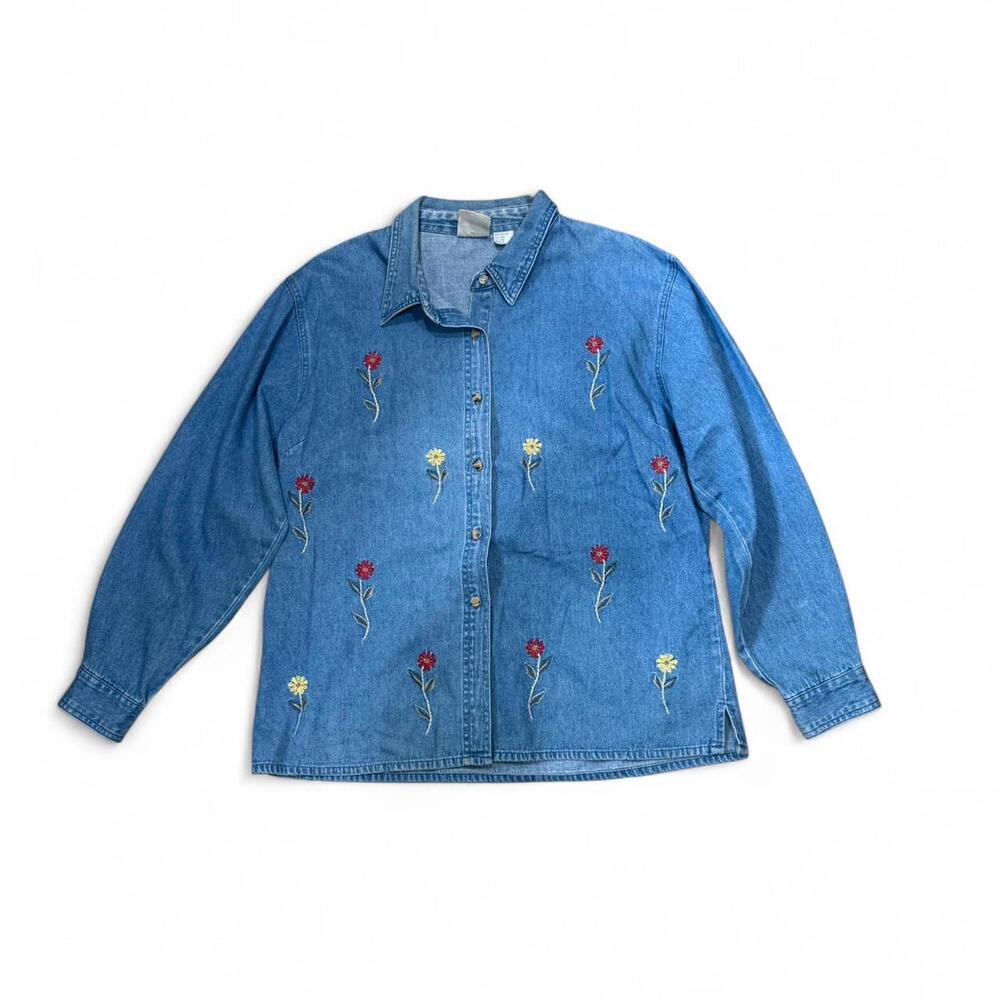 Vintage 100% cotton Mississippi River Blues denim shirt